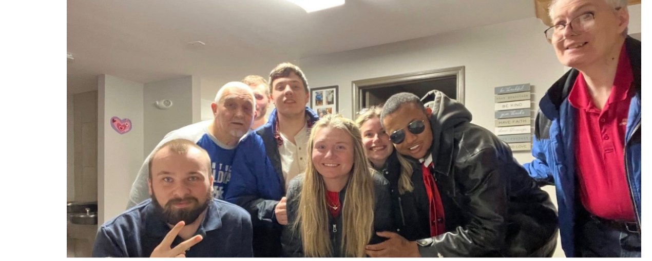 Bob Brown House residents and staff together