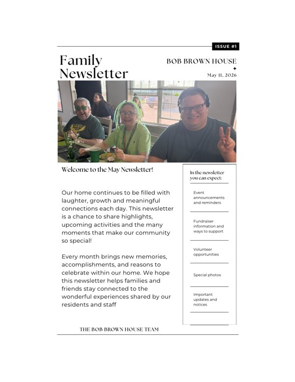 May 2026 newsletter cover