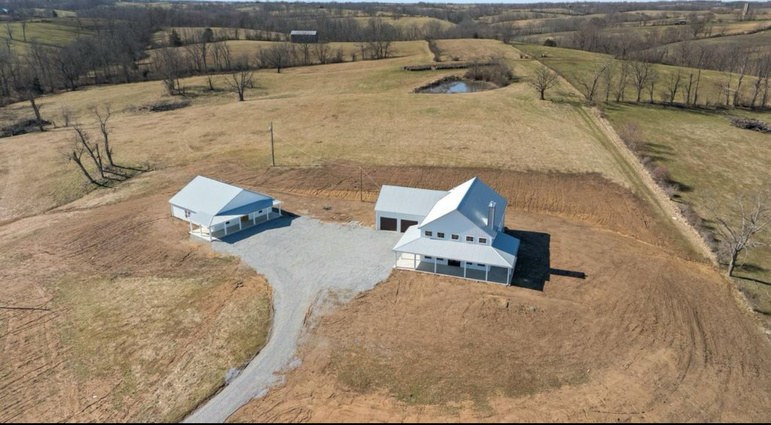 Aerial view of Powder Branch Farm in Mount Sterling, Kentucky